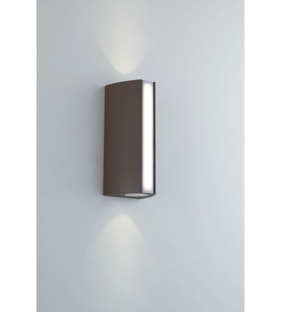 Applique led "ray" in alluminio corten, 890lm